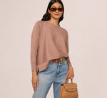 Long Sleeve Drop Shoulder Pullover Sweater Top In Cocoa 6