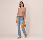 Long Sleeve Drop Shoulder Pullover Sweater Top In Cocoa 3