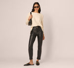 Long Sleeve Drop Shoulder Pullover Sweater Top In Cream 2