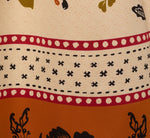 Tie Front Floral Printed Midi Skirt In Tropic Border Vine 7