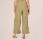 Wide Leg Rib Knit Pants In Dusty Sage Green 5