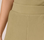 Wide Leg Rib Knit Pants In Dusty Sage Green 3