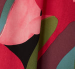 Printed A Line Drawstring Midi Skirt In Mosiac Leaves 7