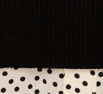 Long Sleeve Collared Printed Twover Sweater In Black W  Cream Abstract Dot 8