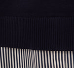 Long Sleeve Collared Printed Twover Sweater In Navy W  Navy Small Stripe 7