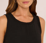 Sleeveless Soutache Trim Top In Black 6
