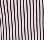 Short Sleeve Button Front Cropped Blouse In Ivory Navy Easy Stripe 8