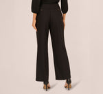 Wide Leg Pleated Trouser In Black 6