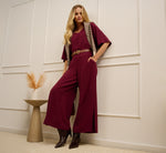 Short Sleeve Top And Wide Leg Pant Airflow Set In Fig 1