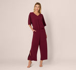 Short Sleeve Top And Wide Leg Pant Airflow Set In Fig 4
