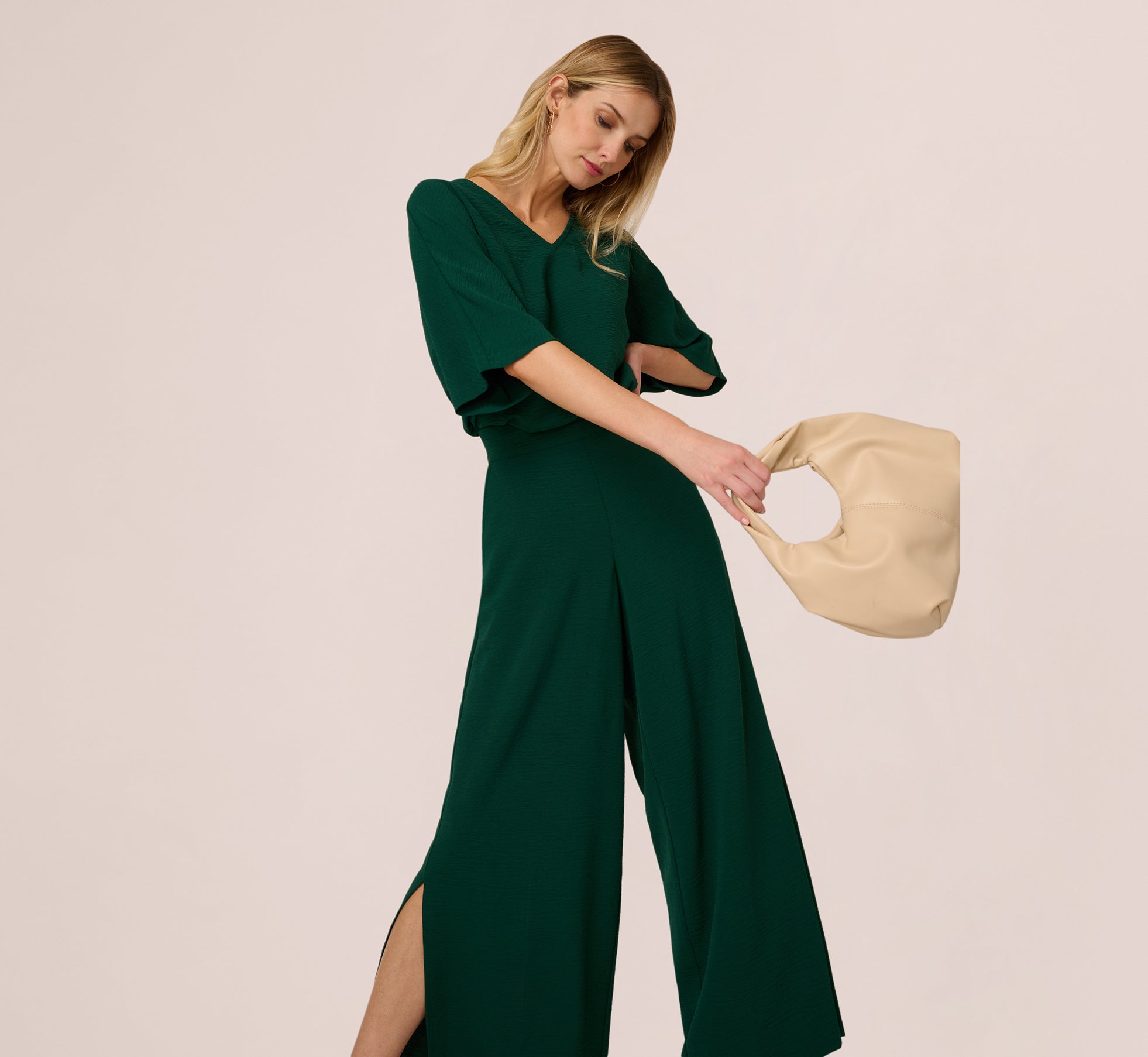 Short Sleeve Top And Wide Leg Pant Airflow Set In Botanical Garden 1