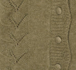 Long Sleeve Scalloped Pointelle Cardigan Sweater In Evergreen Fog 8