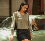 Long Sleeve Scalloped Pointelle Cardigan Sweater In Evergreen Fog 1