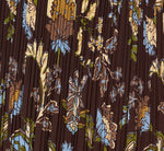 A Line Satin Waist Pleated Midi Skirt In Chocolate Paisley Vine 6