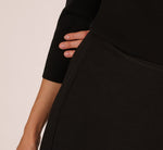 Off Shoulder Bow Collar Sweater In Black Ivory 5