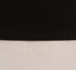 Long Sleeve Petal Collar Twofer Sweater In Black Ivory 7