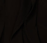 Long Sleeve Sheer Ruffle Front Blouse In Black 8