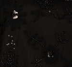 Three Quarter Sleeve Sequin Bead Top In Black 7