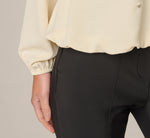 Long Sleeve Pearly Rhinestone Bubble Hem Top In Pastry Cream 4