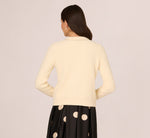 Pearly Bow Cardigan Sweater In Cream 6