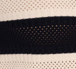 Striped Open Knit Sailor Collar Cardigan In Blue Moon Ivory 7