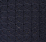 Short Sleeve Open Pointelle Polo Top In Blue Moon 7