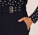 Straight Leg Side Buckle Pant In Blue Moon 3