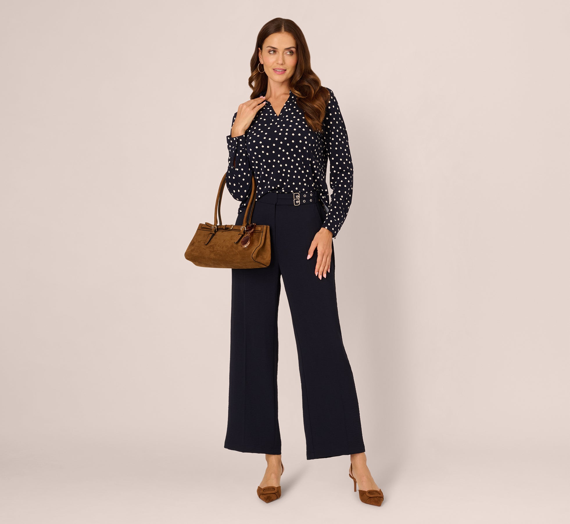 Straight Leg Side Buckle Pant In Blue Moon 1