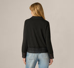 Long Sleeve Crochet Lace Collared Blouse In Black 6