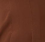 Short Sleeve Semisheer Pleated Blouse In Chicory Coffee 7