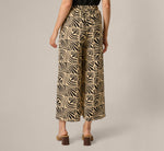 Wide Leg Drawstring Pant In Birch Black Retro Tile 5