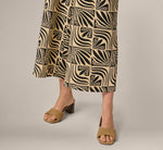 Wide Leg Drawstring Pant In Birch Black Retro Tile 4