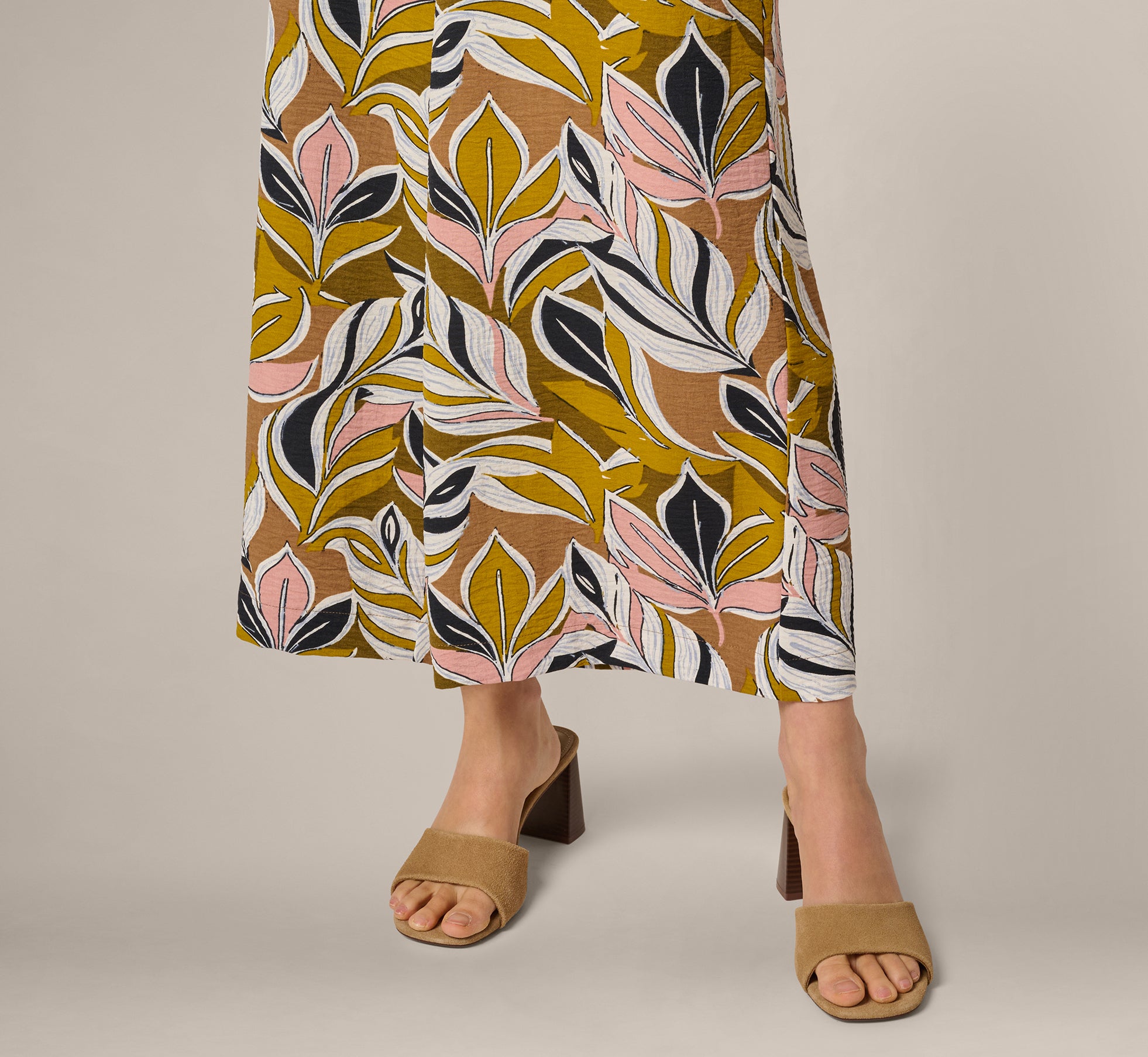 Green Wide Leg Rope Belt Pants - Adrianna Papell