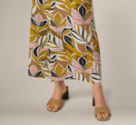 Wide Leg Rope Belt Pants In Amber Green Brushed Leaf 3