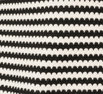 Short Sleeve Tie Neck Cardigan In Ivory Black 7