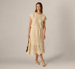 Short Sleeve Open Crochet Top In Cream 3