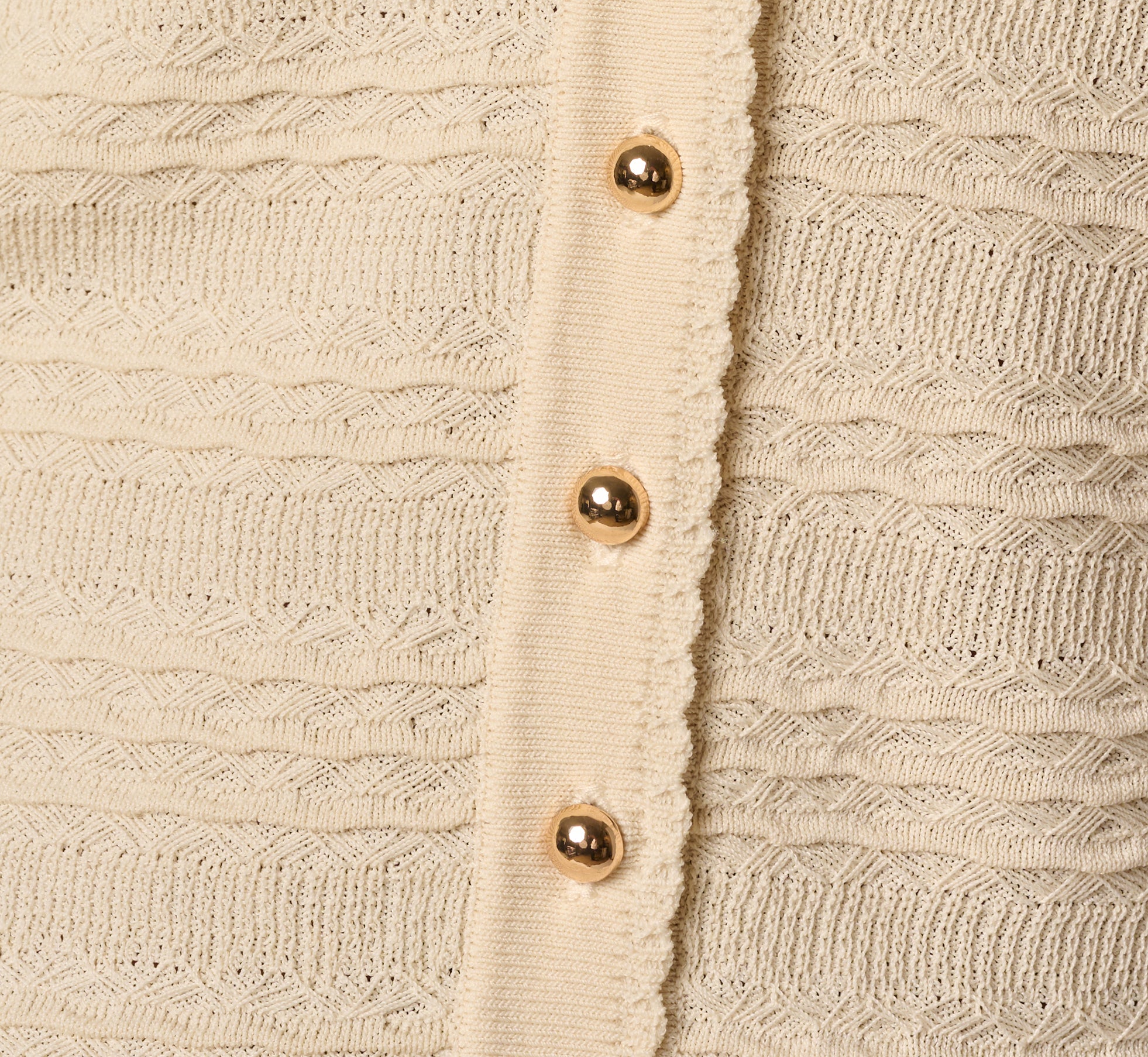 White Ruffle Hem Cable Knit Cardigan Sweater - Adrianna Papell