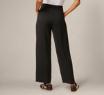 Tie Belt Airflow Pleated Wide Leg Pant In Black 5