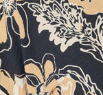 Short Sleeve Open Twist Front Top In Navy Ivory Whimsical Floral 6