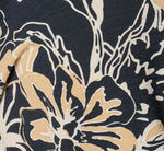 Short Sleeve Open Twist Front Top In Navy Ivory Whimsical Floral 5