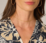 Short Sleeve Open Twist Front Top In Navy Ivory Whimsical Floral 4