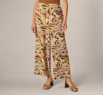 Wide Leg Airflow Crinkle Pant In Watercolor Leaf 3