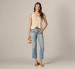 Open Knit Floral Crochet Vest In Oatmeal 3