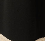 Cable Trim Sweater Knit Pant In Black Cream 6