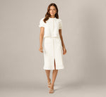 Pearly Trim Knit Midi Skirt In Meringue 1