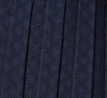 Pointelle Knit Tipped Midi Skirt In Navy Ivory 1