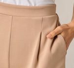 Pleated Ponte Knit Short In Desert Dust 3
