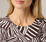 Bubble Hem Tank Top In Chocolate Patchwork Stripe 4