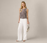 Bubble Hem Tank Top In Chocolate Patchwork Stripe 2