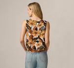 Bubble Hem Tank Top In Cream Tapenade Floral 6